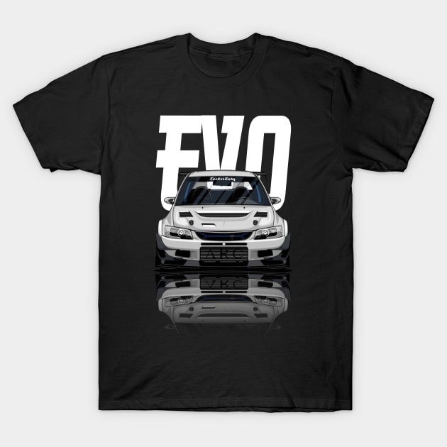 Mitsubishi Lancer Evolution Evo 9, IX, JDM Car T-Shirt by T-JD